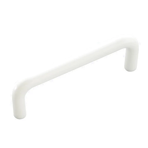 Hickory Hardware 1 Pack Solid Core Kitchen Cabinet Pulls, Luxury Cabinet Handles, Hardware for Doors & Dresser Drawers, 3-3/4 Inch (96mm) Hole Center, White, Wire Pulls Collection