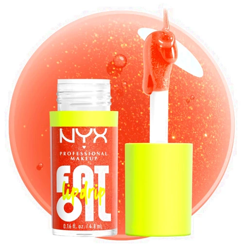 NYX PROFESSIONAL MAKEUP Fat Oil Lip Drip, Moisturizing, Shiny and Vegan Tinted Lip Gloss - Follow Back (Shimmering Warm Nude)