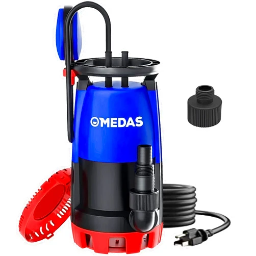 MEDAS 1HP 750W 4623GPH Submersible Sump Pump Electric 3 in 1 Clean/Dirty Water Utility Water Pumps w/Float Switch and Long 16.4ft Cable for Quickly Water Removal Drainage Pool Garden Tub Pond Flood