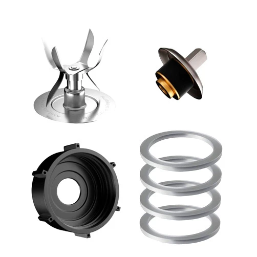 Yritma 7 Piece Oster Blender Replacement Parts, 4902 Blender Jar Bottom & 6 Point Oster Blender Blade 4961 & 4 Pcs O Ring Rubber Seal Gasket Compatible with Oster and Osterizer Blender Blade Parts