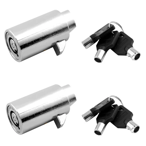 Luomorgo 2 Pcs Vending Machine Lock, Keyed Alike Tubular Snack Vending Machine Locks with 6Pcs Keys (Chrome)