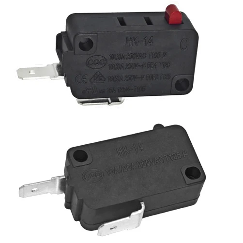 Pecafeitas HK-14 NO+NC Micro Switch (Red+Black 2-Pack) - 20A 250VAC Normally Open & Normally Closed Pin Plunger Switch - Compatible with Honeywell V7-1S37D13