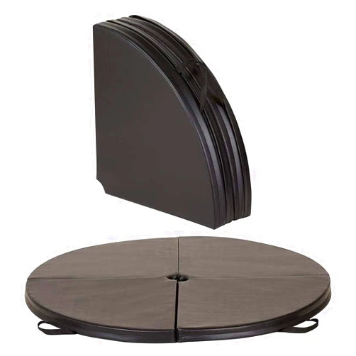 ZGFUSVFD Thick Folding Gymnastics Exercise Dance Pole Mat Circular Non-slip Fitness Dancing Pad Cross Linked EPE Foam Steel Pipe Safety Crash Mat