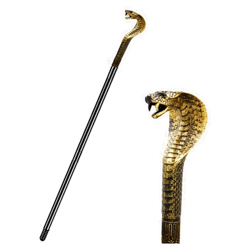 UQJE 44 in Halloween Egyptian Cobra Staff Snake Staff Walking Stick Cane Pimp Canes Costume Prop, Style-4
