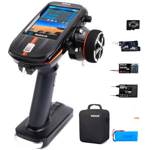 ATA HOBBY Radiolink RC8X 8CH 2.4G RC Transmitter and R8FG&R4FGM V2.2 Gyro Receivers, 4.3