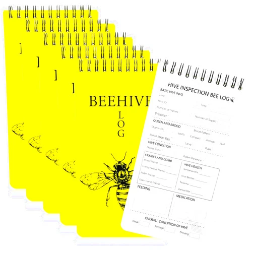 PerKoop 3 Pack Beekeeping Log Book Beekeepers Tracking Journal Beehive Log Waterproof Bee Hive Inspection Notebook Gift for Beekeepers Honey Bee Farming Tracker, 4 x 7.5 Inch