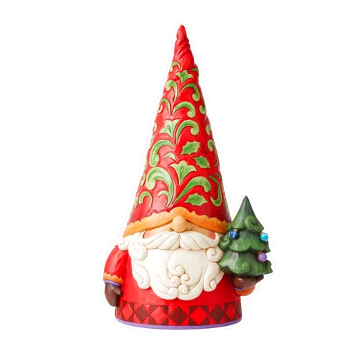 Enesco Jim Shore Heartwood Creek Christmas Gnome Indoor or Outdoor Statue Figurine, 20.25 Inch, Multicolor