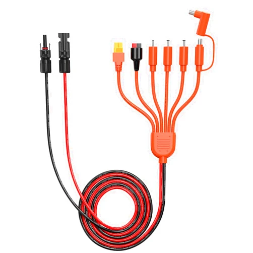 Tonton 7-in-1 Solar Panel Connector Kit, Universal M-C-4 Solar Cable to DC 8mm XT60 Anderson Adapter Connectors for RC Battery RV GZ Yeti Jackery Ecoflow River Renogy Power Station, Solar Generator