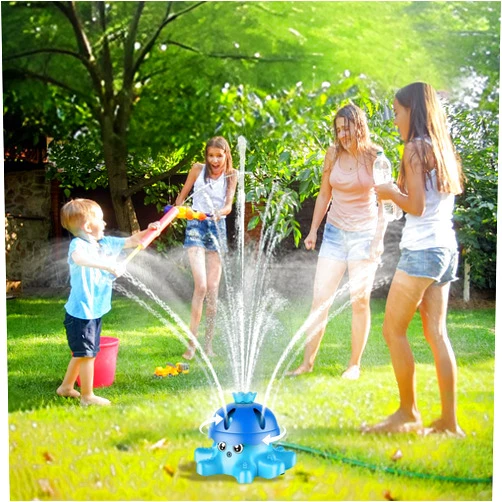 OULUN Outdoor Water Spray Sprinkler for Kids and Toddlers,Sprinkler Outdoor Play, Cute Outdoor Kids Toy for Garden, Backyard, Lawn - Splashing Fun for Summer Days