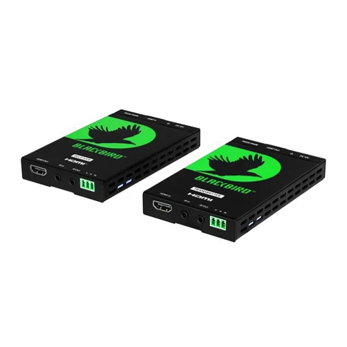 Monoprice 4K Pro HDBaseT Extender Kit, IR, 70 Meters with PoC, Over Cat6, RS232, HDCP 2.2, Black - Blackbird Series