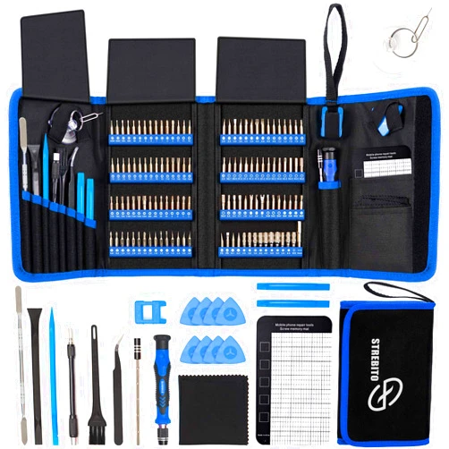 STREBITO Electronics Precision Screwdriver Sets 142-Piece with 120 Bits Magnetic Repair Tool Kit for iPhone, MacBook, Computer, Laptop, PC, Tablet, PS4, Xbox, Nintendo, Game Console