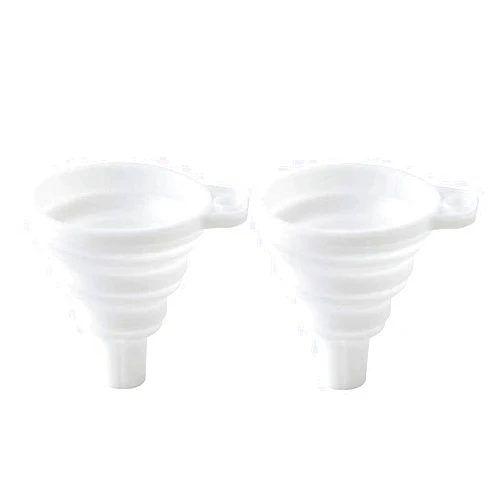 Mistifi Misitifi collapsible Funnel, Set of 2, Flexible Silicone Foldable Kitchen Funnel for Liquid/Powder Transfer Hopper Food Grade Silicone Funnel