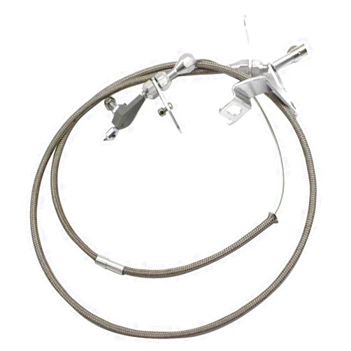 GSKMOTOR Stainless Braided Kickdown Cable Detent Line Wire for All Chrysler, Dodge, Plymouth 727 Transmissions With Accessories