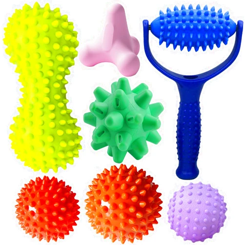 MUMUWIND Massage Ball Set (7 Piece)-Massage Tools, Spiky Massage Ball, Trigger Point Massage Tool,Massage Ball Roller,Massage Roller for Plantar Fasciitis Relief, Trigger Point Physical Therapy