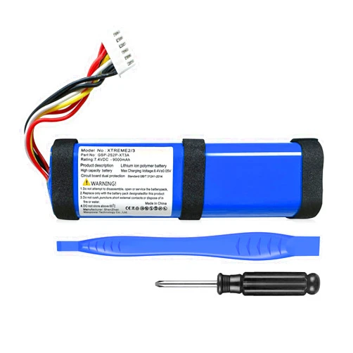 OHZHAO 9000mAh Replacement Battery Compatible for JBL Xtreme 2 Xtreme 3 Waterproof Bluetooth Speaker (Part No: GSP-2S2P-XT3A), 2025 Upgrade High Capacity 7.4V Battery with Repair Tools