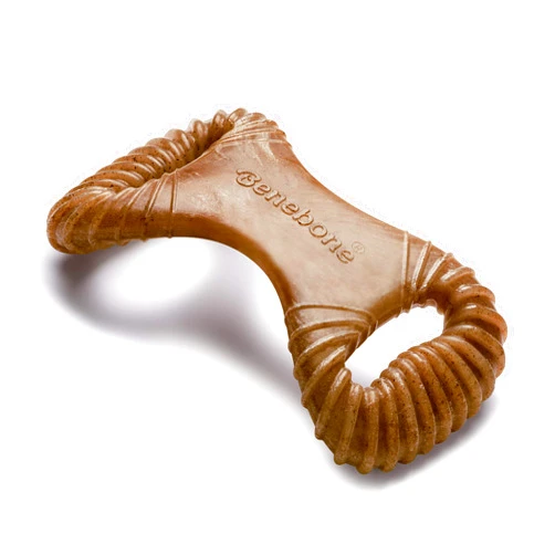 Benebone Dental Durable Dog Chew Toy for Aggressive Chewers, Real Bacon, Made in USA, Medium