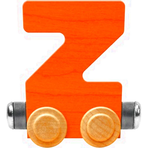 Maple Landmark NameTrains Bright Letter Car Z - Made in USA (Orange)
