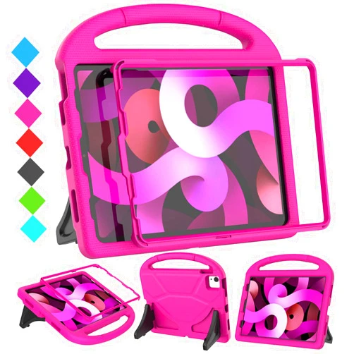 SUPLIK Kids Case for iPad Air 5th/4th Generation (10.9 inch,2022/2020), Built with Screen Protector, iPad Air 5 Kidproof Case with Handle Stand for Apple iPad Air Gen 4/5&Pro 11 Old Version, Pink
