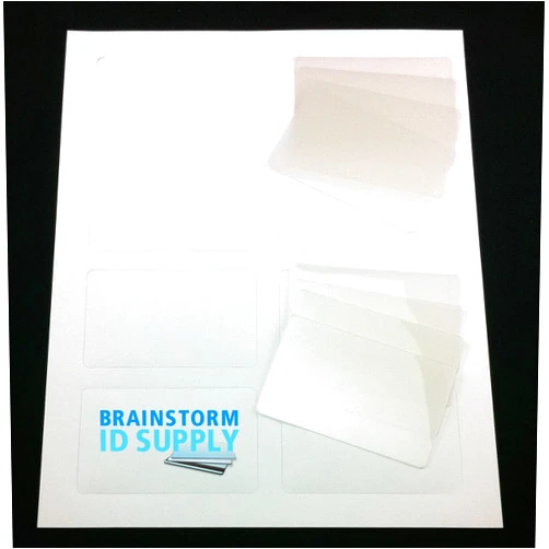 Brainstorm ID 8 Teslin ID Card Kit - Inkjet Teslin & Butterfly Pouches - Makes 8 Credit-Card Size PVC Like ID Cards