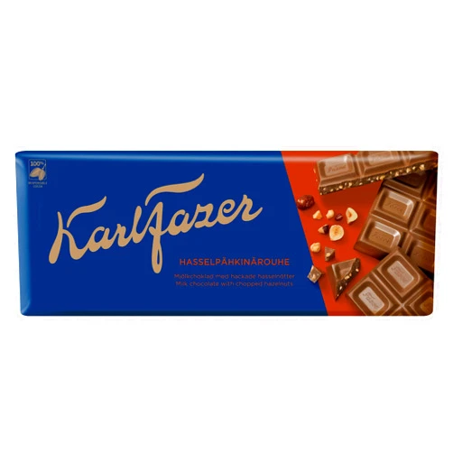 Fazer Chopped Hazelnuts Milk Chocolate (200g)