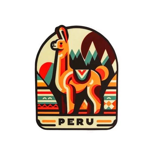Vagabond Heart Peru Sticker - Peru Weatherproof Vinyl Decal - Peruvian Souvenir