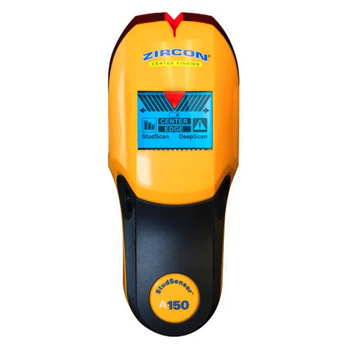 Zircon StudSensor A150 Wall Scanner and Center/Edge Locating Stud Finder with WireWarning Detection and Signal Strength Indicator, Center Finding