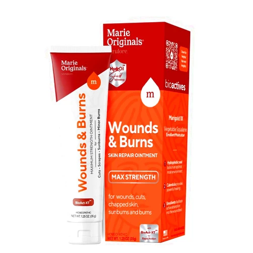 Marie Originals All-Natural Skin Repair and Burn Cream Ointment | Fast Wounds and Burns Ointment | Minimize The Visibility of Scars and cuts, Scrapes, Rashes, Sore Nipples, Chapped Skin 1.25oz (35g)