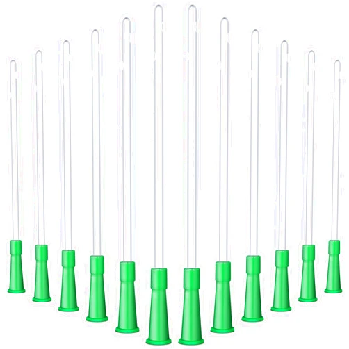 Nuanchu PVC Replacement Tubings Supplies Tubes Kit Clear Replacements Hose with Flexible Rounded End for Smooth Insert (30 Pieces, 12 FR)