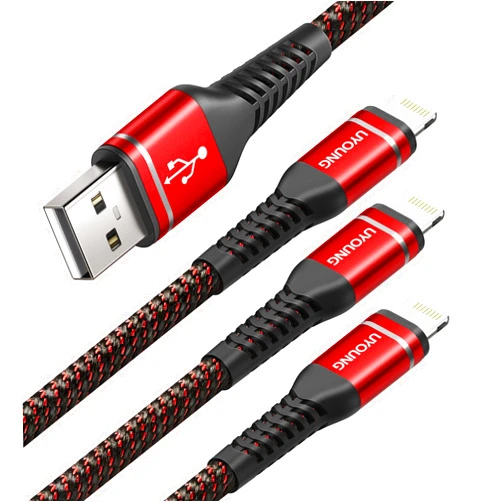 UYOUNG 10 FT iPhone Charger [Apple MFi Certified] 3 Pack 10 Foot USB Fast Lightning Cable Long Nylon Braided Charger Cord Compatible with iPhone 14/13/ 12/11/X/XS/XR/XS Max/8/7/6/5S/SE/iPad Pro/Mini/Air