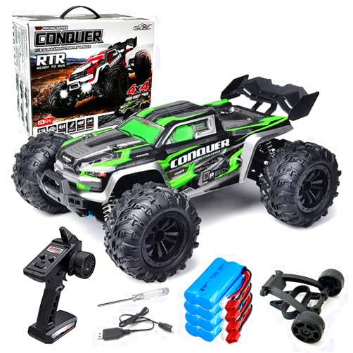 Yidedraw 1:16 Scale RC Cars 50KMH 4WD Remote Control Car High Speed RC Truck for Adults Boys 2.4GHz All Terrains RC Buggy Off-Road Drift RC Monster Trucks with 3 Batteries (Green)