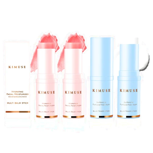 KIMUSE All-in-One Hydrating Multi Balm Stick & Lightweight, Smooths, Long-Lasting Blur Primer Stick