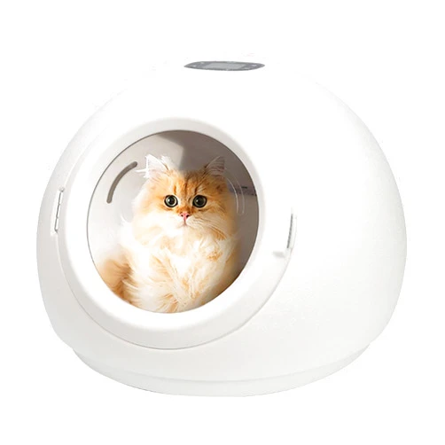 Naturalpowev Automatic Pet Dryer Box, Cat Hair Dryer with Adjustable Temperature Control and Timer, 360 Drying Cat Dryer Machine for Cats and Small Dogs, 55L,220V