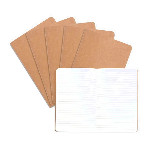 Blue Summit Supplies Travel Journals, Bulk 6 Pack Journal Set with Lined Paper, Lightweight Journal with Kraft Paper Covers, 8.25” x 5.5” (21cm x 14cm), 60 Pages, Set of 6