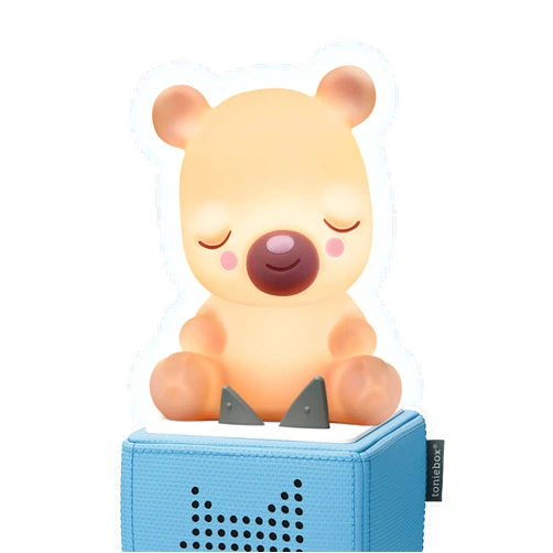 Tonies Night Light - Sleepy Bear Audio Play Character from Sleepy Friends | Warm Glow | 75 Minutes of Beautifully Composed Melodies | Record Your Own Bedtime Stories