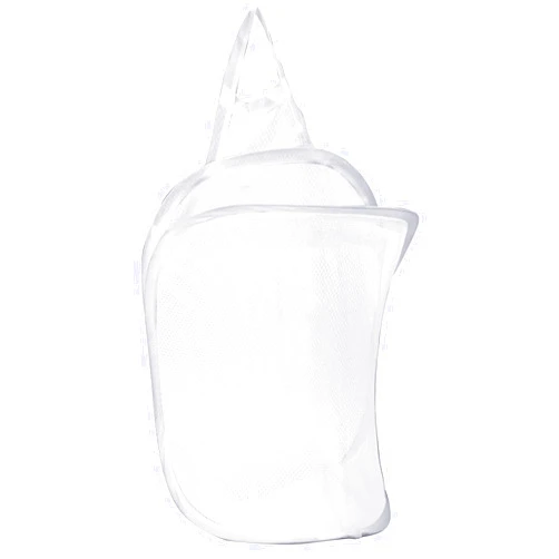 Mozeat Lens Space-Saving Hanging Laundry Hamper, White, Polyester, Portable, Hangable, Foldable