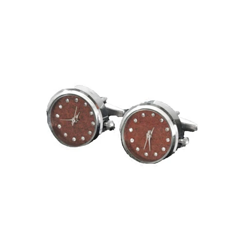 Firbngc Men's Cuff Links Clock Cufflinks Watches Cufflinks Gold Cuff Link Classic French Business Shirt Accessories for Fashion Men Father's Day Lover Friends Birthdays Wedding Anniversaries 2.2/0.8in