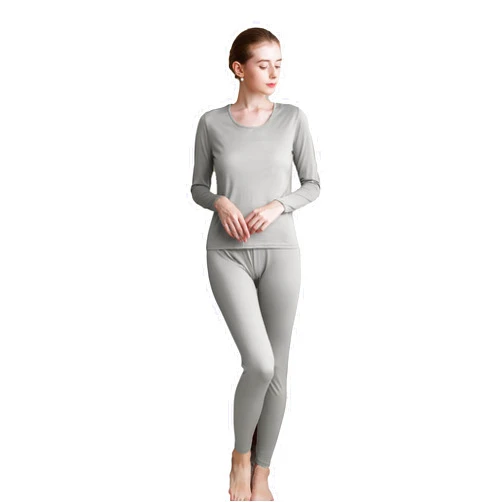 AQCLAY Tulpen Women's Thermal Underwear Winter Wool Pajama Set