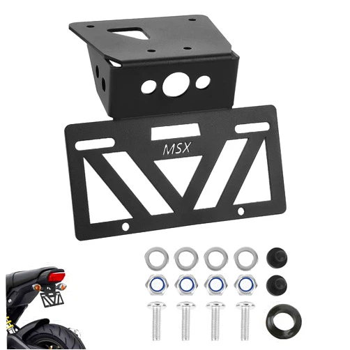 INKUDRI 2024 Grom Fender Eliminator 2023 2022 Grom Tail Tidy Grom License Plate Bracket Mount 2024 Grom License Plate Holder Fit With OEM & Aftermarket Turn Signals MSX125 Grom Fender Delete