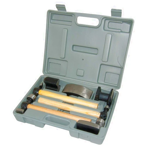 AES Industries 7pc Hammer & Dolly Set - Wood Handles