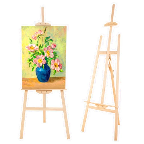 Falling in Art Easel Stand for Painting, Adjustable Wooden Easels for Painting Canvas Up to 42