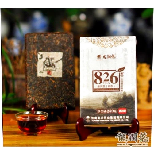 Yunnan Longrun Pu-erh Tea Brick -826(Year 2012,fermented, 250g/box)