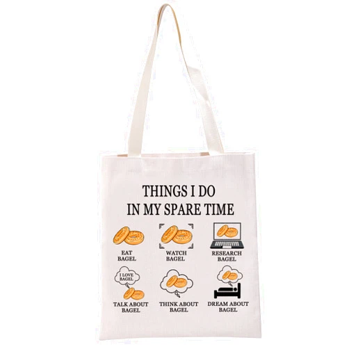 G2TUP Bagel Lover Tote Bag - Bagel Taster Gift for Bread Enthusiasts
