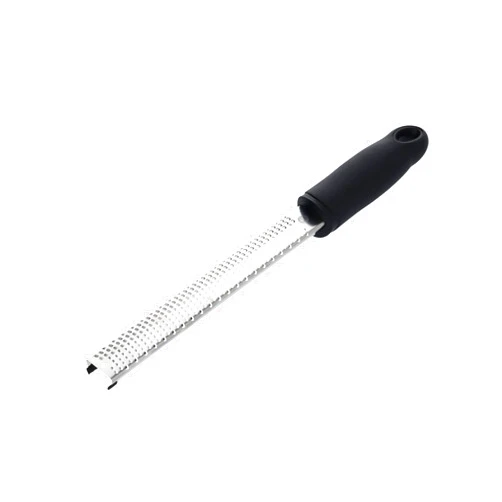 MasterChef Lemon Zester Grater with Handle, Kitchen Tool for Zesting Citrus Fruits & Finely Grating Parmesan Cheese, Garlic, Ginger, Coconut, Nutmeg, Wasabi, Chocolate etc, Stainless Steel, 12 inches
