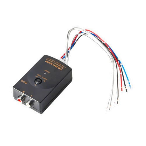 NuIth Car Audio Speaker Wire to RCA Line Output Converter, 2-Channel High to Low RCA Converter for Adding Amplifier Subwoofer to Stock Stereo