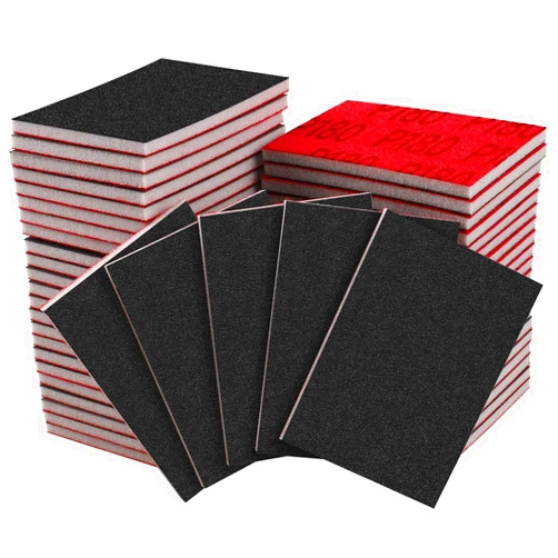 Shineboc 20 Pcs 3 x 4 Inch 180 Grit Sanding Sponge Set, Ultra Fine Sanding Sponges Pads, Soft Foam Hand Sander Block Wet Dry Sandpaper for Model Drywall Metal Wood Furniture Polishing