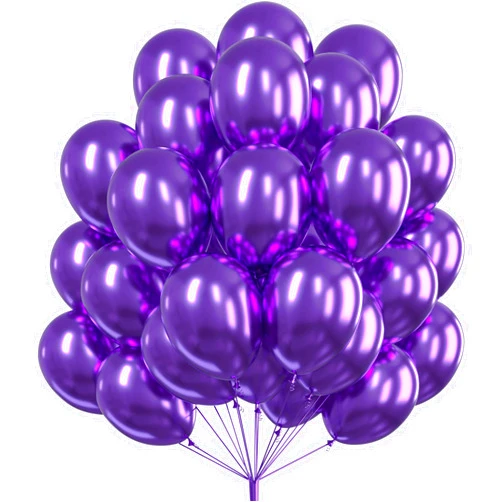 PartyWoo Metallic Purple Balloons 50pcs 12 Inch Chrome Purple Latex Helium Balloons for Mardi Gras Graduation Wedding Bachelorette Baby Shower Anniversary Birthday Party Decorations Purple-G105