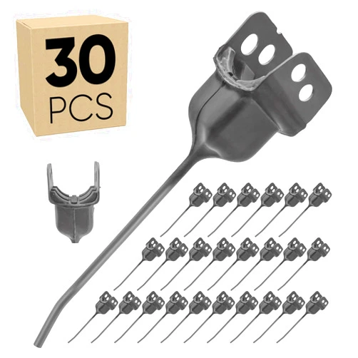 Maple Farm Seats Inc 30PCS Rubber Mounted Rake Teeth 154 Left Hand, Heavy Duty Hay Wheel Rake Tines, Tedder Baler Tooth, Hay Tool, Farm Aftermarket Replacement Parts, Compatible with New Holland, Allen, Ford