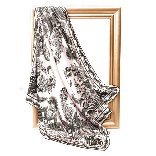 INAINI 100 Percent Mulberry Silk Scarf for Women - Luxury Ladies Pure Silk Neck Scarf Large Square 35