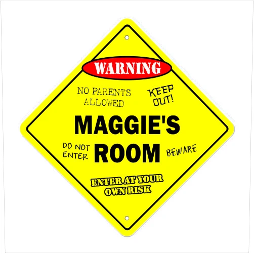 SignMission Maggie's Room Sign Crossing Zone Xing | Indoor/Outdoor | 12