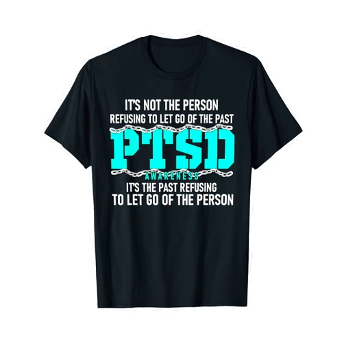 Veterans Day Military Awareness Month RS0 PTSD Awareness Teal Ribbon T-Shirt